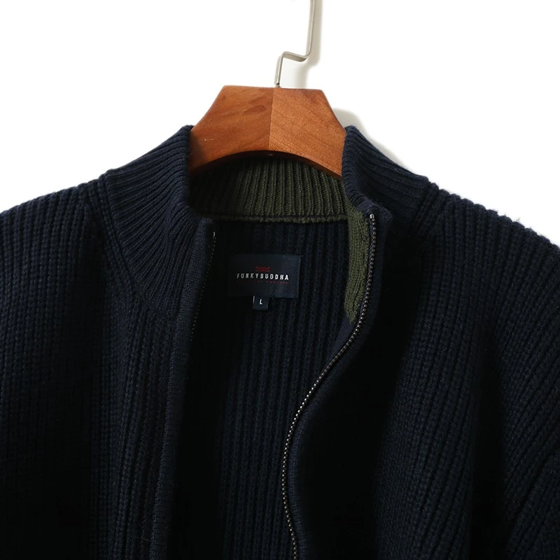 OEM&ODM Men's Stand Collar Cardigan