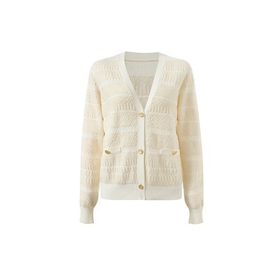 Naiste puuvillane V kaelusega kardigan kampsun